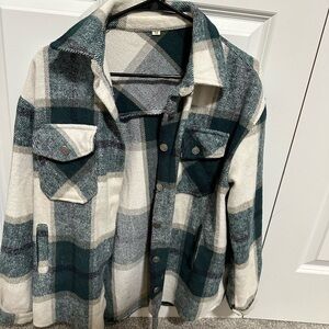 Green Plaid Shacket